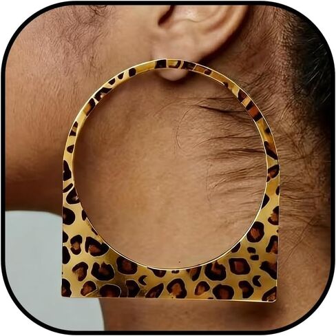 أقراط دائرية كبيرة للنساء أقراط أفريقية كبيرة وأطواق ذهبية كبيرة هدية مجوهرات هندسية مكتنزة in Kuwait