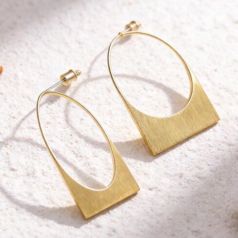 Large Hoop Earrings for Women Large African Earrings Big Gold Hoops Chunky Geometric Statement Jewelry Gift in Saudi Arabia