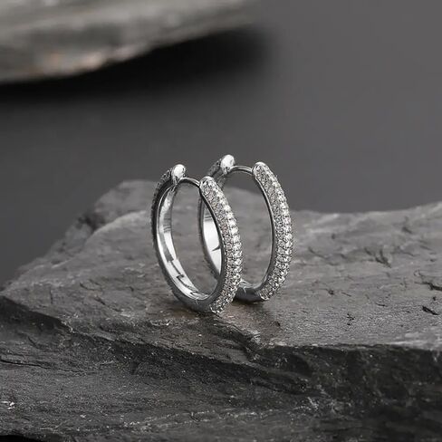 Exquisite Cubic Zirconia Hoop Earrings for Women Fashion Jewelry in Saudi Arabia