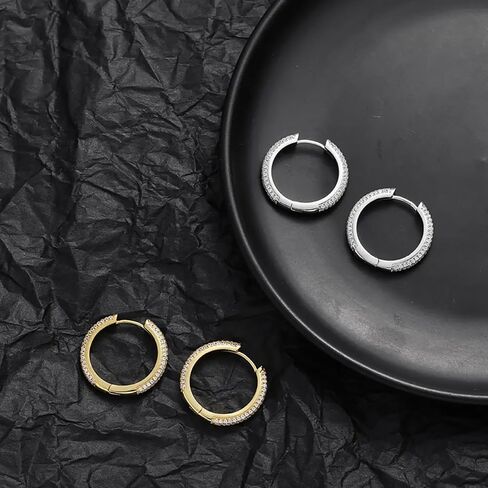 Exquisite Cubic Zirconia Hoop Earrings for Women Fashion Jewelry in Saudi Arabia