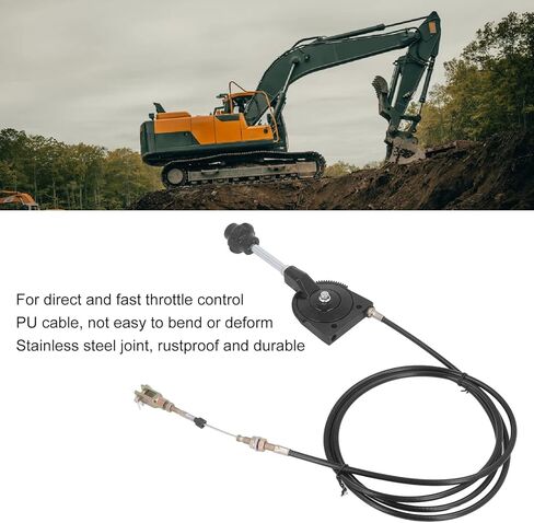 Excavator Throttle Control Cable 2.5 Meter Replacement for Hitachi EX230 EX230, Manual Throttle Cable Kit, Quick Response for Excavator Lever & Mini Excavator Attachments in Kuwait