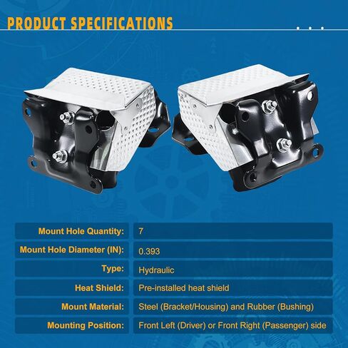 2 قطعة محرك المحرك جبل مجموعة ل 2007-2014 تشيفي جي إم سي كاديلاك V8 5.3L 6.0L 6.2L، إسكاليد تاهو سيلفرادو سوبربان أفالانش يوكون سييرا، استبدال A5365 15854941 in Kuwait