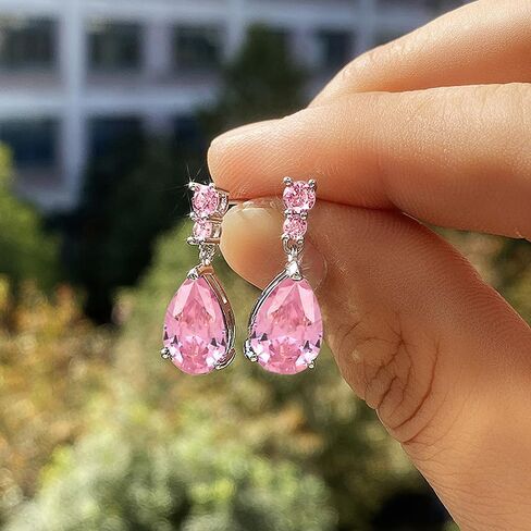 Exquisite Waterdrop CZ Dangle Earrings for Women Wedding Trendy Jewelry in Saudi Arabia
