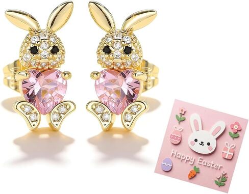Easter Bunny Earrings - Spring Holiday Earrings for Women, Easter Basket Essentials & Stuffers, Festive Seasonal Jewelry Gift in Saudi Arabia