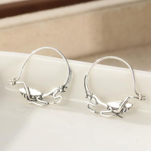 Trendy Female Gift Vintage Ethnic Style Silvery Color Animal Earrings For Women- Handmade Carving Animal Theme Jewellery in Saudi Arabia