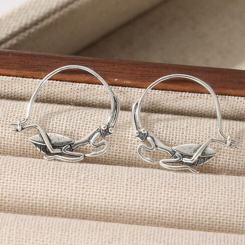 Trendy Female Gift Vintage Ethnic Style Silvery Color Animal Earrings For Women- Handmade Carving Animal Theme Jewellery in Saudi Arabia