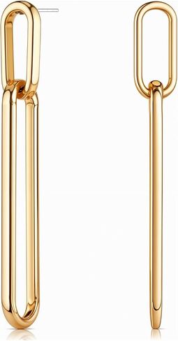 HighSpark Dainty Gold Earrings for Women | 18k Gold Plated Trendy Statement Earrings | Jewelry Gift in Kuwait