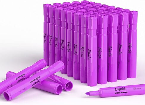 Highlighters Bulk 40 Pack of Pink Tank Style Chisel Tip Highlighters Set for Kid and Adult Coloring Highlighting for Classroom Office School Supplies and Shop Short Style. in Saudi Arabia