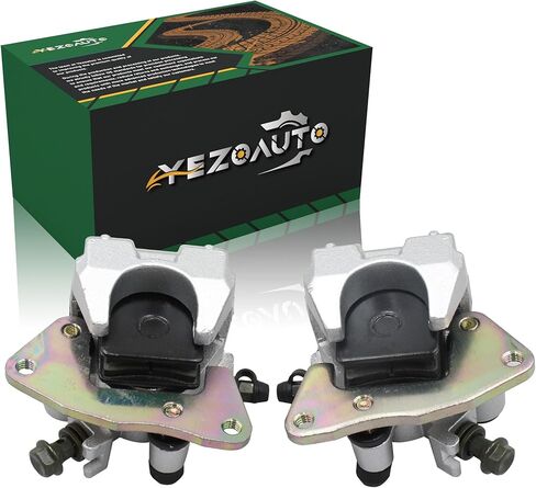 Front Left Right Brake Calipers&Pads for Yamaha Grizzly 600 YFM600 1998-2001 / Grizzly 660 YFM660 2002-2008 Replaces OE# 4WV-2580T-10-00 4WV-2580U-10-00 in Saudi Arabia