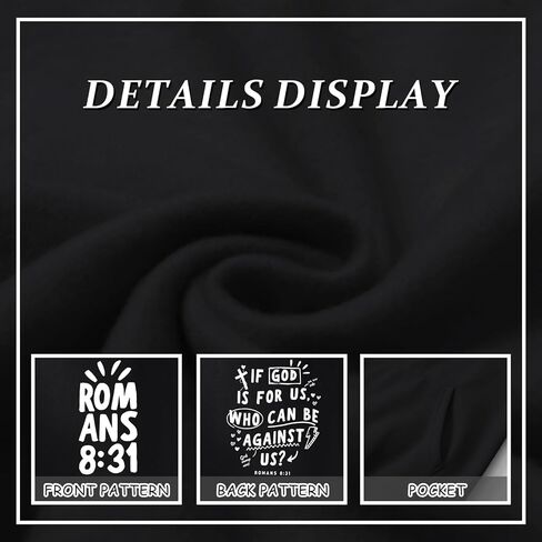 Christian Jesus Hoodies for Women If God Is for Us Faith Bible Verse Religious Sweatshirt Cross Graphic Pullover Top in Saudi Arabia