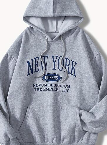 HDQHDQ Womens Cute Graphic Hoodies Drawstring Long Sleeve Pullover Sweatshirt with Pocket Fall Outfits in Saudi Arabia