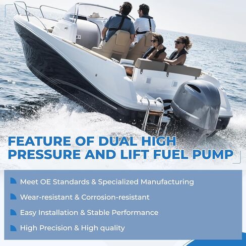 Dual High Pressure and Lift Fuel Pump Fit for Mercury Marine Outboard Optimax 2003-2025 75HP 80HP 90HP 115HP 125HP 200HP 225HP 250HP 300HP Optimax/DFI/Pro XS/Racing XS 1.5L 3.0L 888733T02 888725T02 in Saudi Arabia