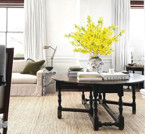 12 قطعة من فروع زهرة فورسيثيا الحريرية الاصطناعية زهور الياسمين الحرير الأصفر وهمية الشتاء الياسمين بساتين الفاكهة للداخلية في الهواء الطلق DIY ترتيب الزهور حفل زفاف المنزل مكتب تزيين in Kuwait