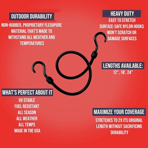 الحبل المثالي BUNGEE Bihlerflex مقاس 18 بوصة سهل التمدد مكون من 4 قطع in Kuwait