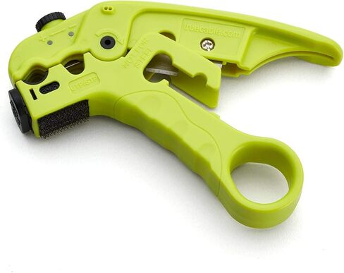 trueCABLE Wire Stripping and Cutting Tool for UTP, FTP, STP, Cat5e, Cat6, Cat6A Ethernet, RG59, RG6, RG7, RG11 Coax Cable, Adjustable Blade Depth in Kuwait