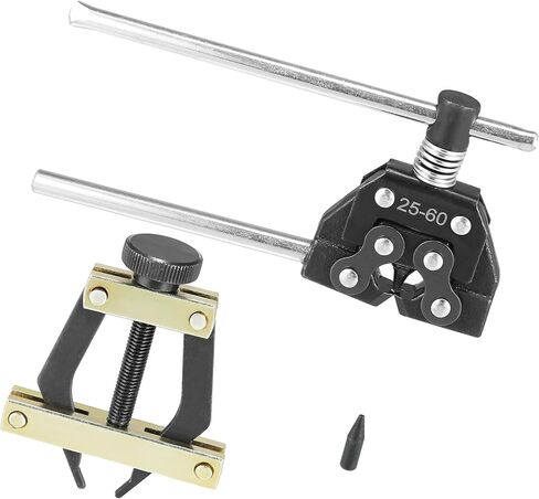 Roller Chain Tools 25-60 Chain Detacher Breaker Cutter Tool/Roller Chain Puller Holder Connecting for Bicycle Motorcycle Go Kart ATV Chains/Durable Carbon Steel / 2pcs Black in Saudi Arabia