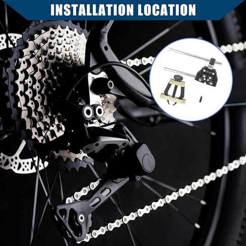 Roller Chain Tools 25-60 Chain Detacher Breaker Cutter Tool/Roller Chain Puller Holder Connecting for Bicycle Motorcycle Go Kart ATV Chains/Durable Carbon Steel / 2pcs Black in Saudi Arabia