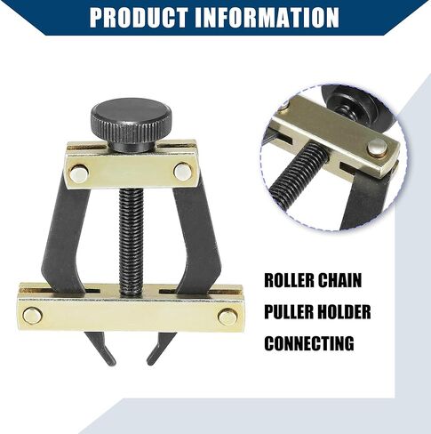 Roller Chain Tools 25-60 Chain Detacher Breaker Cutter Tool/Roller Chain Puller Holder Connecting for Bicycle Motorcycle Go Kart ATV Chains/Durable Carbon Steel / 2pcs Black in Saudi Arabia