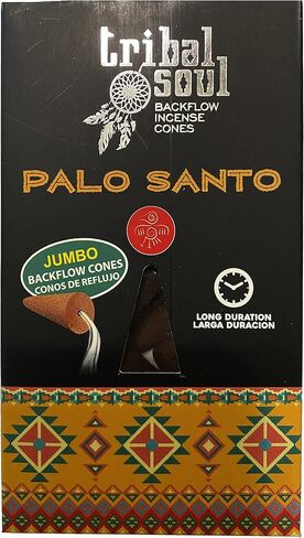 Tribal Soul Back Flow Incense Cones | 6 Boxes Each with 10 Jumbo Back Flow Cones | Total of 60 Cones (Palo Santo) in Kuwait