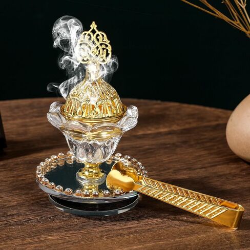 Glass Arabic Incense Burner Incense Cone Holder for Party Wedding Bedroom for Housewarming Yoga SPA Home Decoration Gift in Kuwait