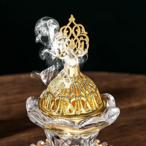 Glass Arabic Incense Burner Incense Cone Holder for Party Wedding Bedroom for Housewarming Yoga SPA Home Decoration Gift in Kuwait