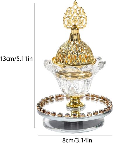Glass Arabic Incense Burner Incense Cone Holder for Party Wedding Bedroom for Housewarming Yoga SPA Home Decoration Gift in Kuwait