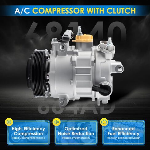 Car A/C Compressor Fit for Ram 1500 2014-2018 for Ram 1500 Classic 2019-2023 for Ram 4000 2015-2017 V8 5.7L Automotive Replacement AC Compressor 68140664AC A/C Compressor for Car CO 29182C in Kuwait