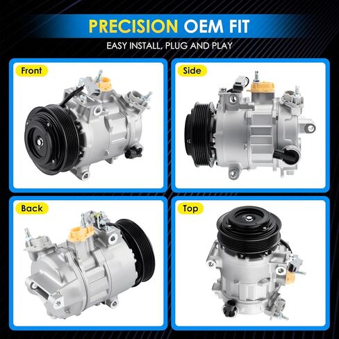 Car A/C Compressor Fit for Ram 1500 2014-2018 for Ram 1500 Classic 2019-2023 for Ram 4000 2015-2017 V8 5.7L Automotive Replacement AC Compressor 68140664AC A/C Compressor for Car CO 29182C in Kuwait