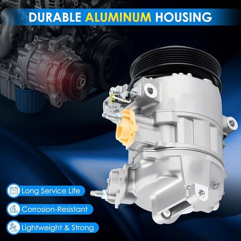 Car A/C Compressor Fit for Ram 1500 2014-2018 for Ram 1500 Classic 2019-2023 for Ram 4000 2015-2017 V8 5.7L Automotive Replacement AC Compressor 68140664AC A/C Compressor for Car CO 29182C in Kuwait