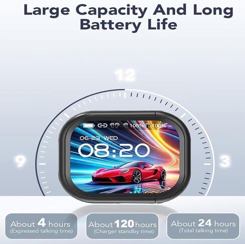 سماعات أذن NE20، 2026 سماعات أذن جديدة NE20 AI للترجمة في الوقت الفعلي، سماعات رأس لمترجم اللغة مع شاشة LCD تعمل باللمس Audifonos Traductores Inglés Español، تدعم 140 لغة، وقت تشغيل 60 ساعة (أسود) in Kuwait