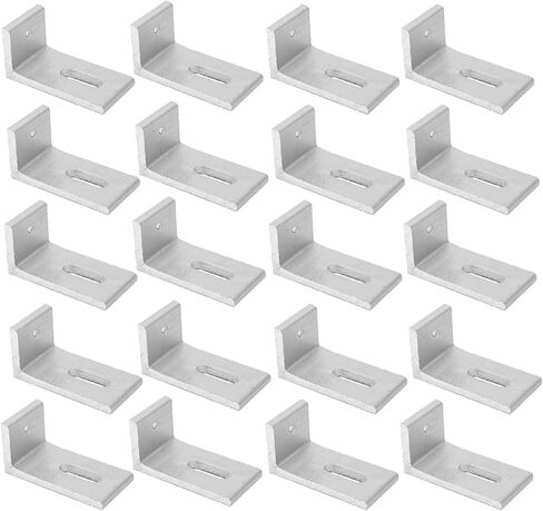 حامل شمسي على شكل حرف L، دعامات تثبيت على شكل حرف L من سبائك الألومنيوم لنظام الطاقة الشمسية الكهروضوئية لنظام السقف الكهروضوئي المقاوم للماء والطقس، تحميل قوي (20 قطعة) in Kuwait