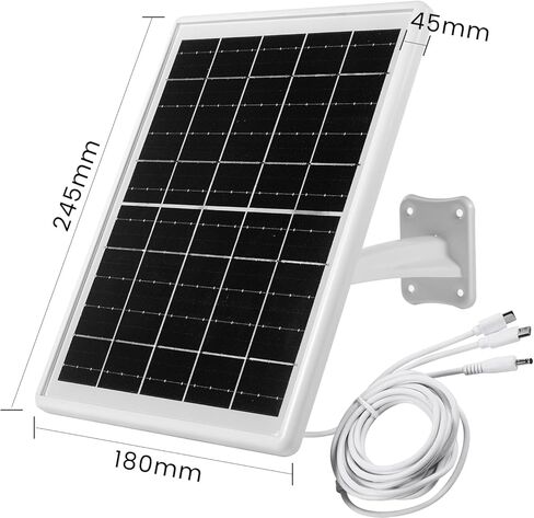 Solar Panel for Device DC 5V Type-C Micro USB DC Port builit in 12000mAh Battery for Cameras Also with 9.8ft Charging Cable IP65 Waterproof in Saudi Arabia