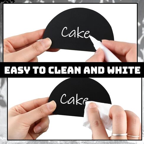 20 حزمة من علامات السبورة الصغيرة، ملصقات طعام على شكل قوس طباشير مع حامل لبوفيه الحفلات، حامل عرض أسعار التجزئة، لافتات سبورة خشبية صغيرة لحفلات الزفاف لإعداد الطاولة أو ديكور الأرقام in Kuwait