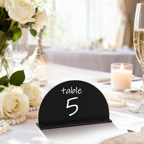 20 حزمة من علامات السبورة الصغيرة، ملصقات طعام على شكل قوس طباشير مع حامل لبوفيه الحفلات، حامل عرض أسعار التجزئة، لافتات سبورة خشبية صغيرة لحفلات الزفاف لإعداد الطاولة أو ديكور الأرقام in Kuwait