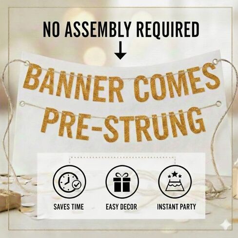 Pajama Party Gold Glitter Banner – Slumber Party – Pajama Party – Girls Night In Decorations, Supplies, Favors and Gifts in Kuwait