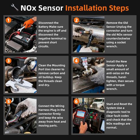 12673516 12676705 Upstream NOx Sensor Compatible with Chevrolet Sliverado 2500HD 3500HD 2017 Chevy Silverado 4500HD 5500HD 6500HD 2019 GMC Sierra 2500HD 3500HD 2017 Replace# 12718675 in Kuwait