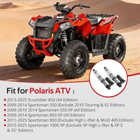 JAVIK Left & Right Rear Air Shocks Absorbers For Polaris Scrambler 850 2013-2025 Sportsman 550 850 1000 2009-2025 O.E.M# 7043463 7043874 7043856 in Saudi Arabia