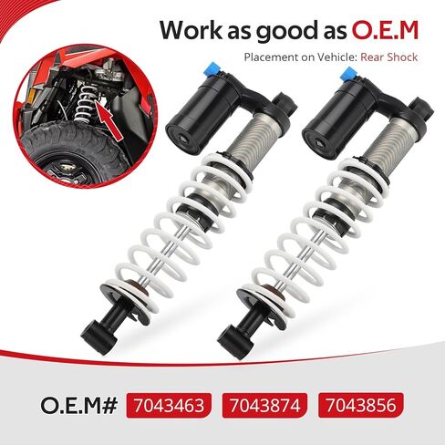 JAVIK Left & Right Rear Air Shocks Absorbers For Polaris Scrambler 850 2013-2025 Sportsman 550 850 1000 2009-2025 O.E.M# 7043463 7043874 7043856 in Saudi Arabia