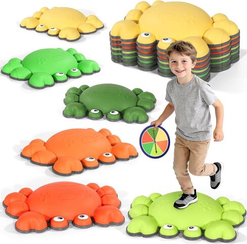 Balance Stepping Stones for Kids, Non-Slip Jumping Step Stones, Toddler Floor River Stones Balance Blocks for Kids Coordination Motor Skills, Indoor & Outdoor Play Sensory Toys in Kuwait