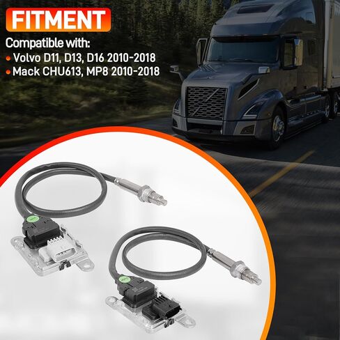 22303390 22303391 Inlet and Outlet NOX Sensor Compatible with 2010-2018 Volvo D11 D13 D16, 2010-2018 Mack CHU613 MP8 Replace for 5WK97366 5WK97367 in Kuwait