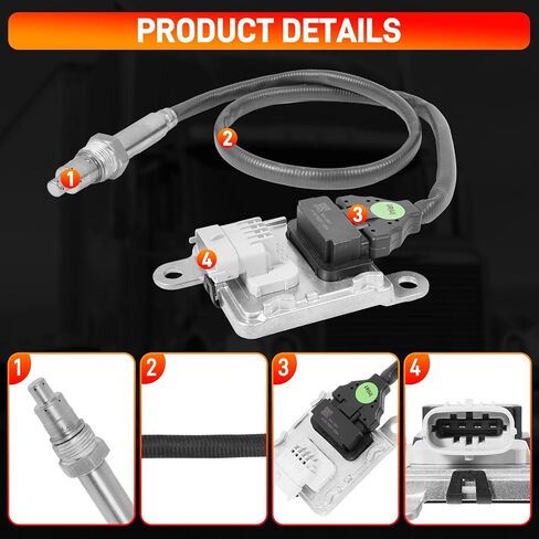 22303390 22303391 Inlet and Outlet NOX Sensor Compatible with 2010-2018 Volvo D11 D13 D16, 2010-2018 Mack CHU613 MP8 Replace for 5WK97366 5WK97367 in Kuwait