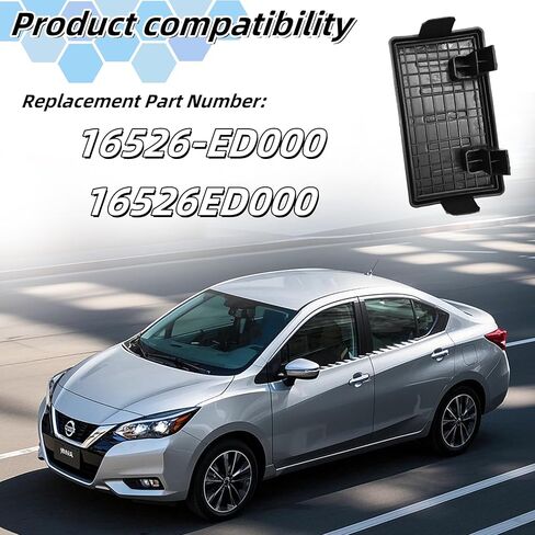 Upper Cover Of Air Filter ABS Compatible with Nissan Versa,fit for Cube,fit for TIIDA,fit for LIVINA,fit for GENISS 2005-2010 Replacement 16526-ED000 in Kuwait