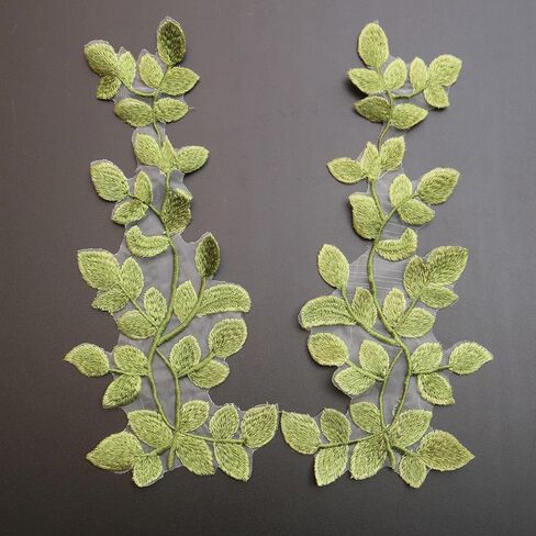 2pc/Pair Luxury Beaded Sequin Embroidery lace Appliques for Wedding Dresses Rhinestone lace Applique Patches Embroidery lace parches ropa… in Kuwait