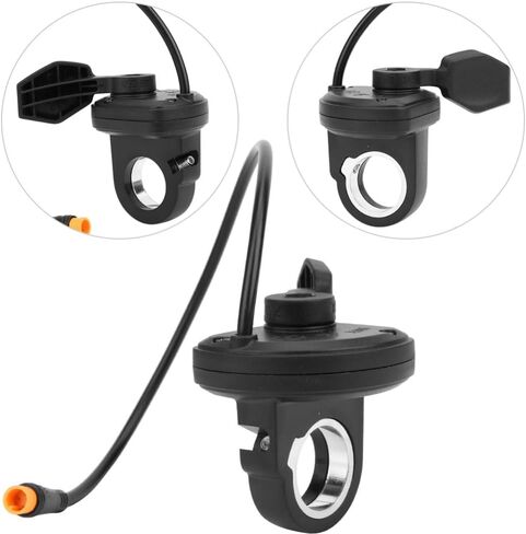 108X Left Thumb Throttle Electric Bike Finger Throttle Grip Speed Control with 3Pin Water Proof Connector for 22.2mm Diameter Handlebar(Black) in Kuwait