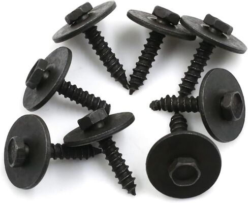 8pcs 4.2 x 22mm Stainless Steel Black Head Screw for Car Fender Bumper Auto Replacement Parts in Saudi Arabia