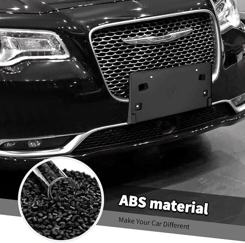 Jimen for Chrysler Plate Holder, Front License Tag Frame Mount Bracket Fit for Chrysler 300C 2015-2024 (Black) in Saudi Arabia