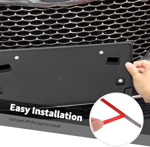 Jimen for Chrysler Plate Holder, Front License Tag Frame Mount Bracket Fit for Chrysler 300C 2015-2024 (Black) in Saudi Arabia