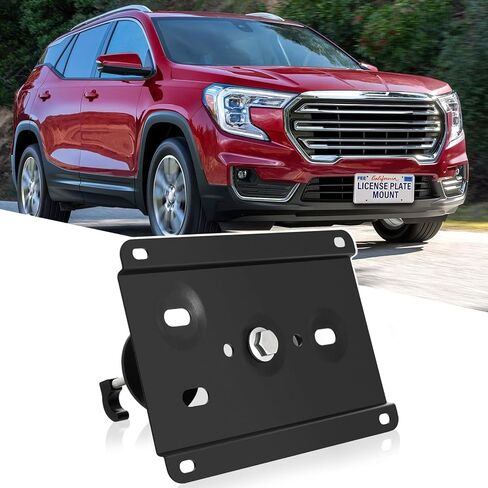 حامل حامل لوحة ترخيص المصد الأمامي بدون حفر متوافق مع GMC HUMMER EV، Sierra 2500HD الجيل الرابع، Sierra 3500HD الجيل الرابع، Terrain2nd gen، Yukon XL الجيل الخامس إطارات لوحة ترخيص الشبكة الأمامية in Kuwait