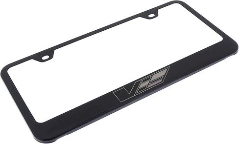 Cadillac V Logo Black Stainless Steel License Plate Frame in Kuwait