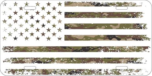 DMSE 12" x 6" Inch Patriotic License Plate - Durable Aluminum Tag for Cars and Trucks – Textured Finish Vibrant Colors in Kuwait